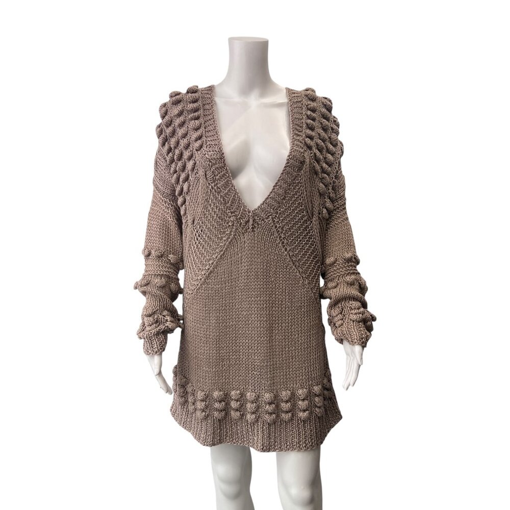 $1695 NWT Stella McCartney 2010 Violet Open Knit Sweater size IT 44/8
